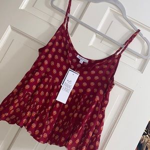 Floral Flowy Cropped Tank Top NWT